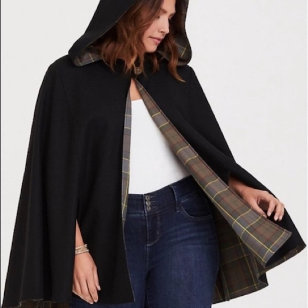 Torrid Outlander Fraser Tartan Reversible Cape